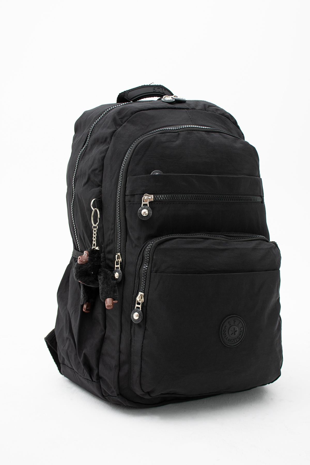 Ultra Hafif Çok Cepli Su Geçirmez Sırt Çantası Unisex Siyah (Model: 571-1B)