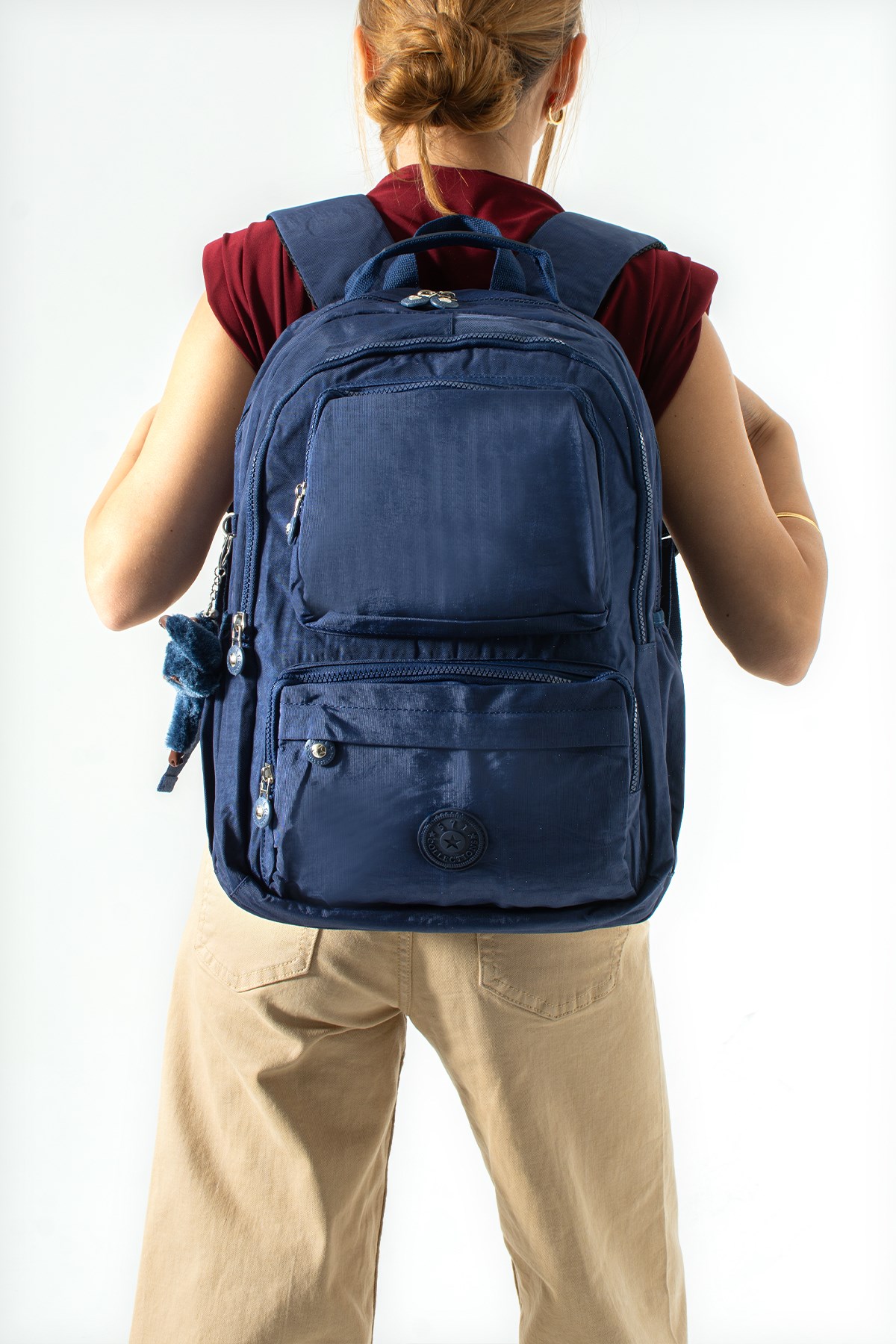 Ultra Hafif Çok Cepli Su Geçirmez Sırt Çantası Unisex Lacivert (Model: 571-2H)
