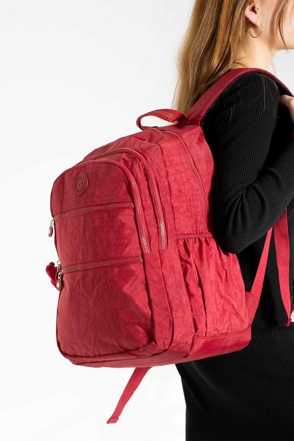 Ultra Hafif Çok Cepli Su Geçirmez Sırt Çantası Unisex Kırmzı (Model: 571-2G) 