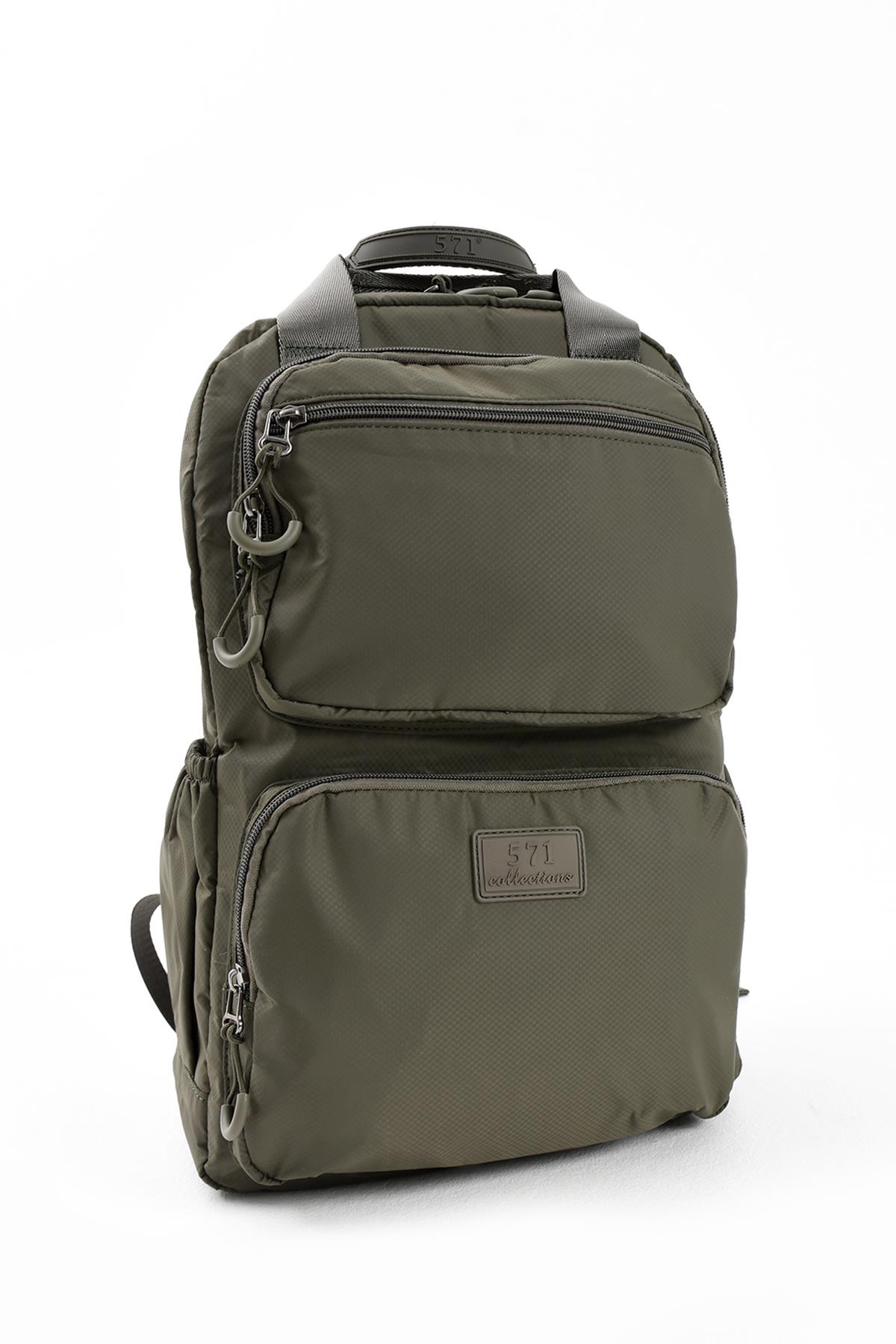 Ultra Hafif Çok Bölmeli Büyük Boy Sırt Çantası(Su Geçirmez, Notebook, Laptop) Haki Yeşil Model: (571-13-9F)
