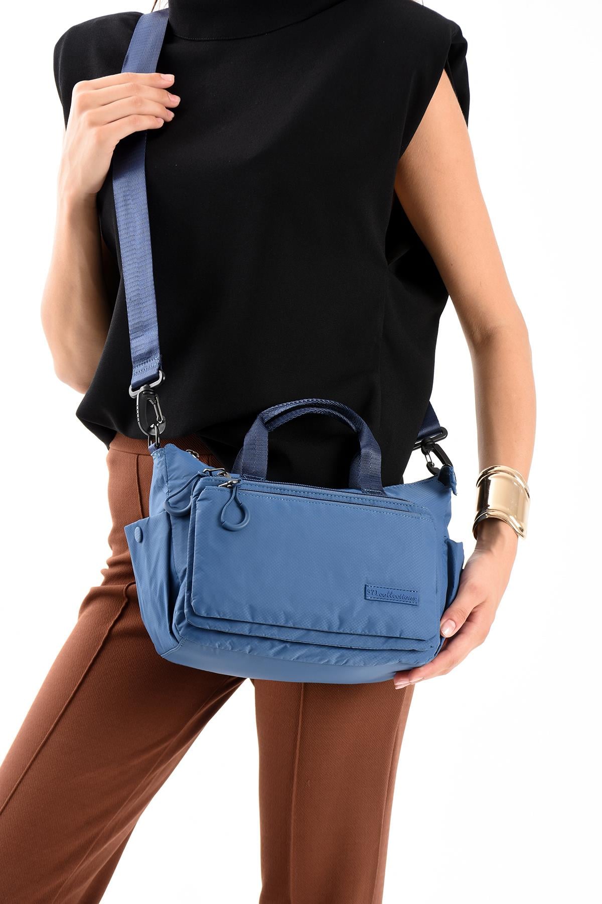 Ultra Hafif Şık Omuz El Çantası Mavi Model: (571-13-9K)