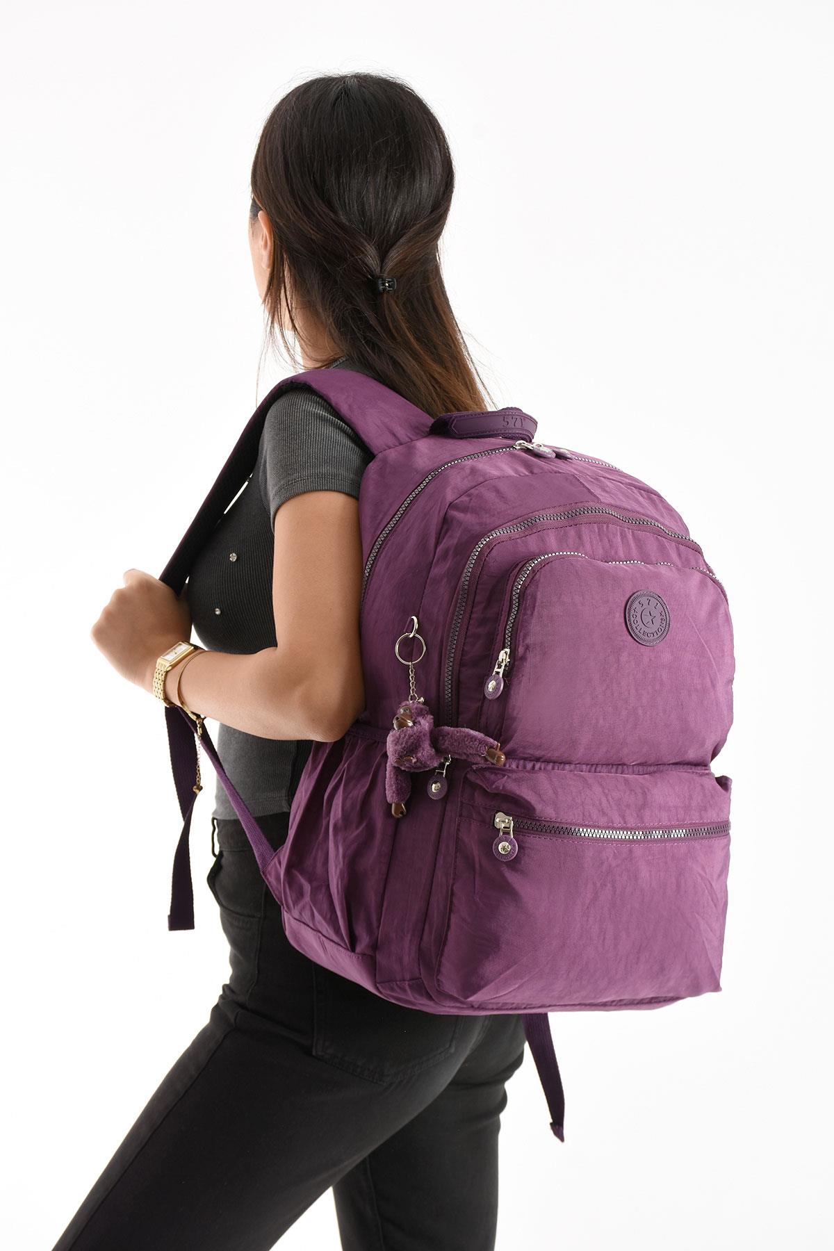 Ultra Hafif Sırt Çantası Okul Seyahat Unisex Mor (Model: 571-1C)