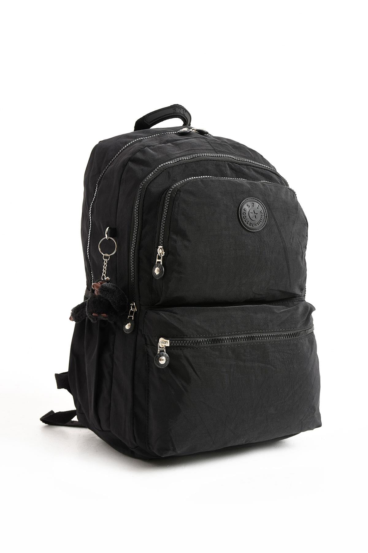 Ultra Hafif Sırt Çantası Okul Seyahat Unisex Siyah (Model: 571-1C) 