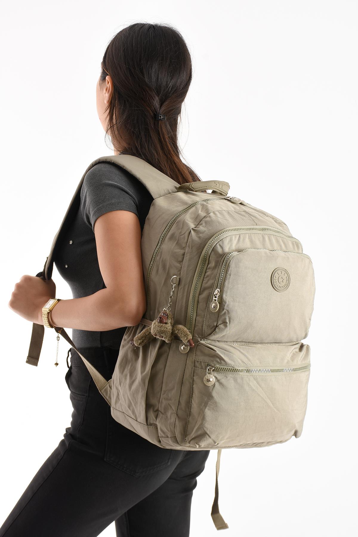 Ultra Hafif Sırt Çantası Okul Seyahat Unisex Vizon (Model: 571-1C) 