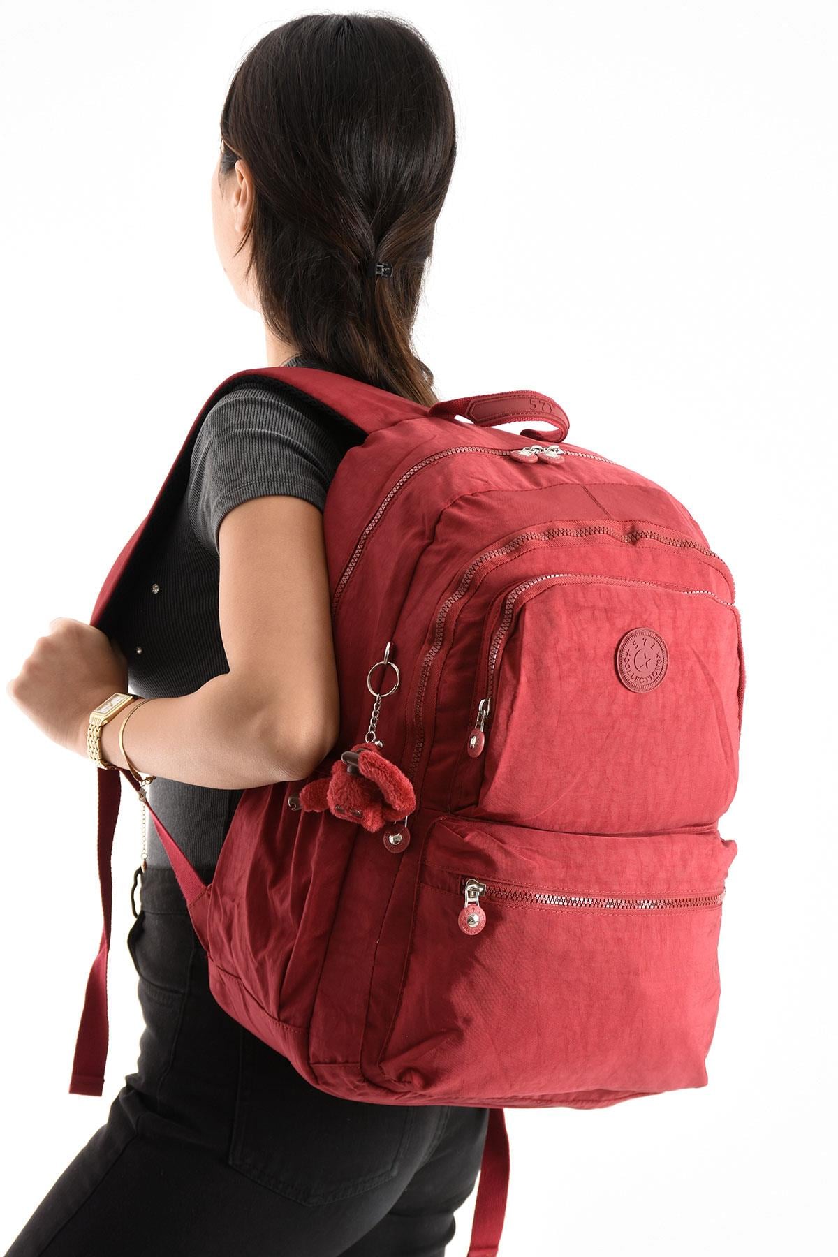 Ultra Hafif Sırt Çantası Okul Seyahat Kırmızı (Model: 571-1C) 