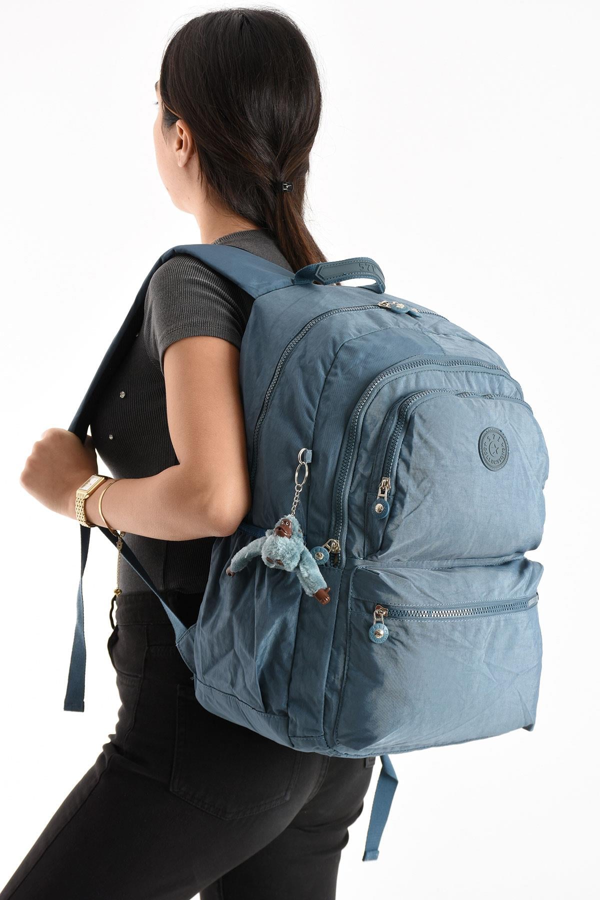 Ultra Hafif Sırt Çantası Okul Seyahat Unisex Mavi (Model: 571-1C) 