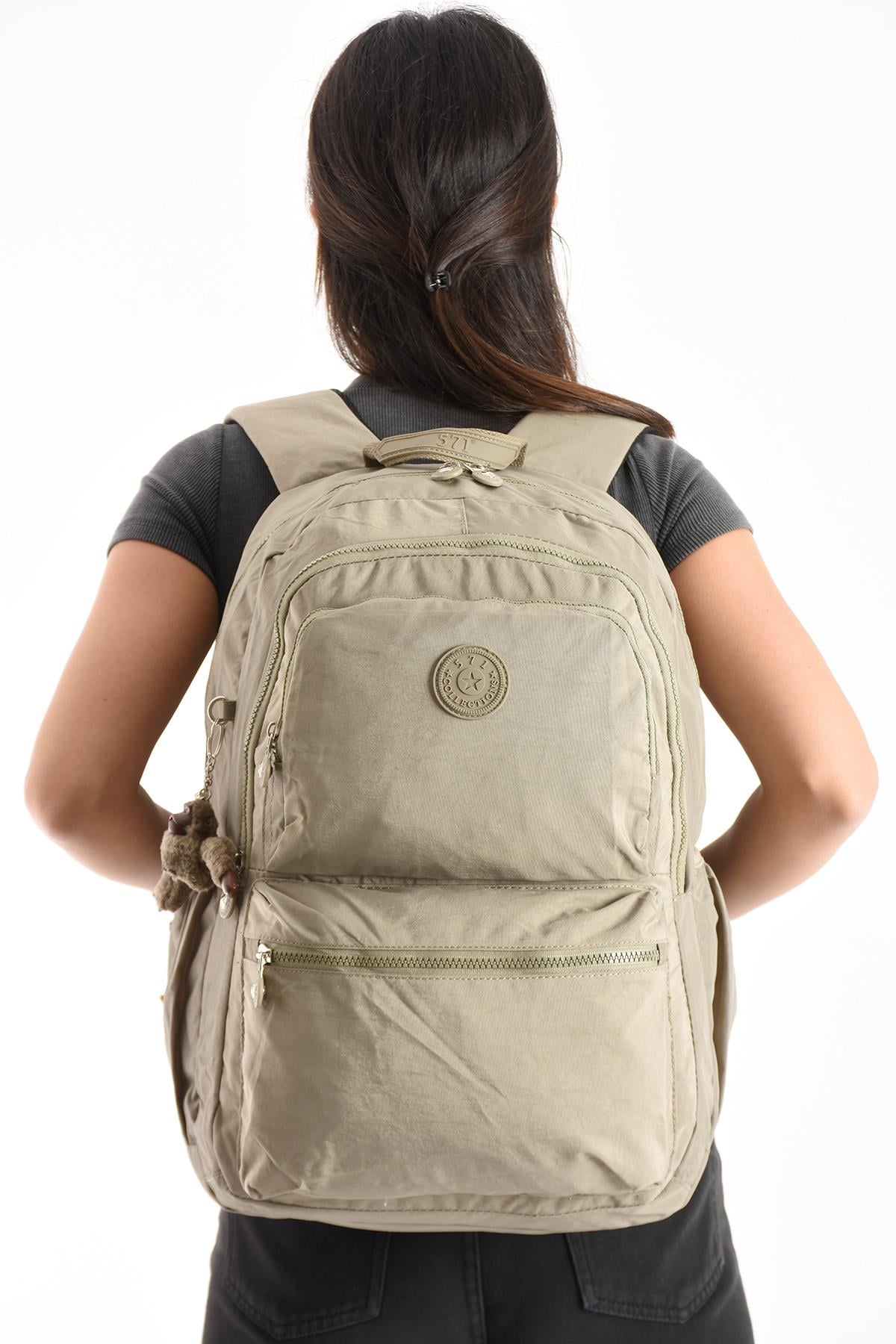 Ultra Hafif Sırt Çantası Okul Seyahat Unisex Vizon (Model: 571-1C) 