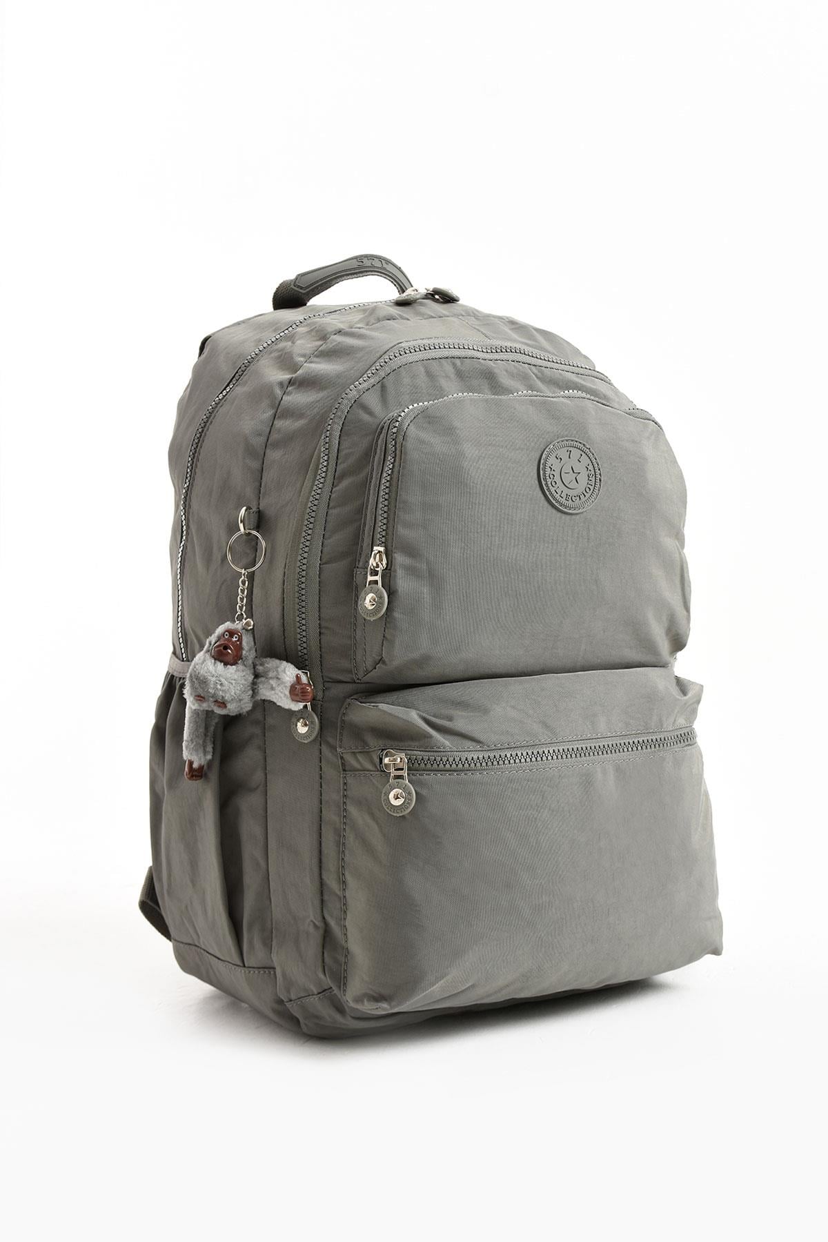 Ultra Hafif Sırt Çantası Okul Seyahat Unisex Gri (Model: 571-1C) 