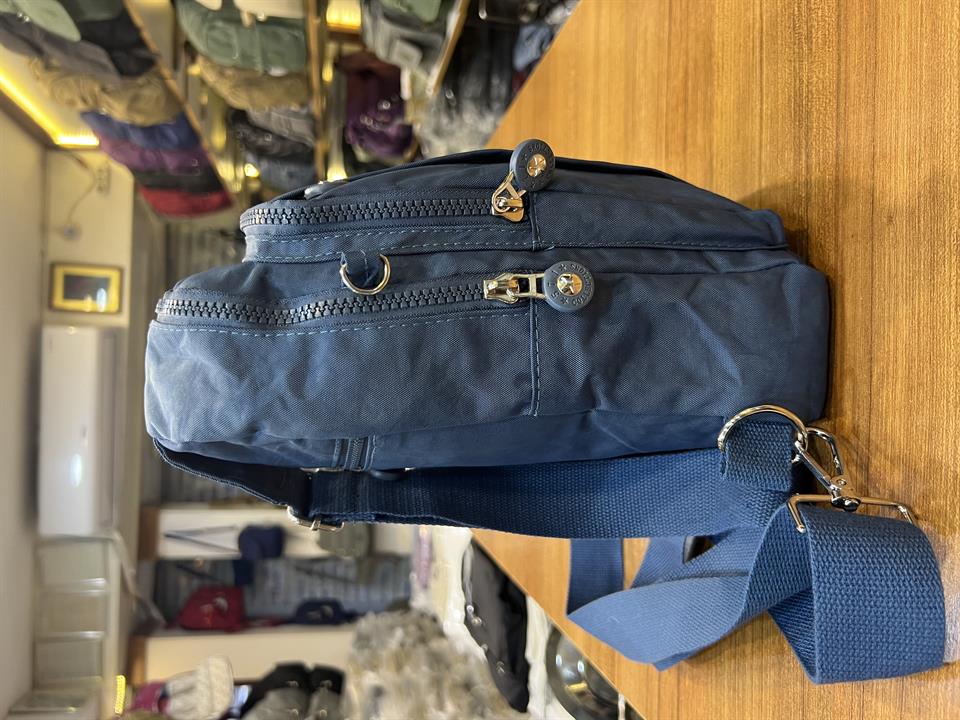 Üç Bölmeli Bodybag Göğüs Omuz Çantası Unisex Mavi (Model: 571-8A)