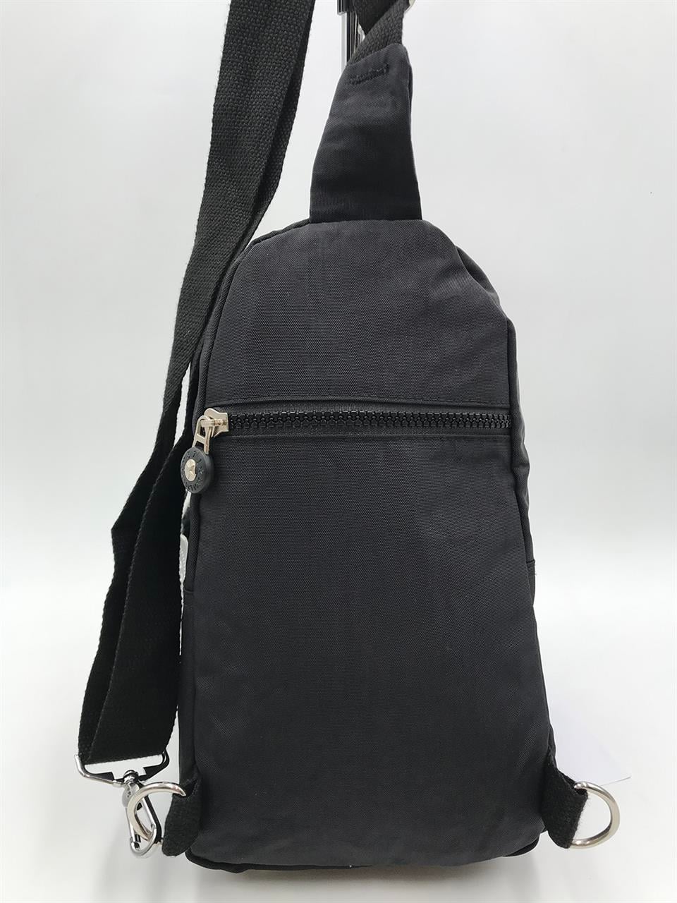 Üç Bölmeli Bodybag Göğüs Omuz Çantası Unisex Siyah (Model: 571-8A)