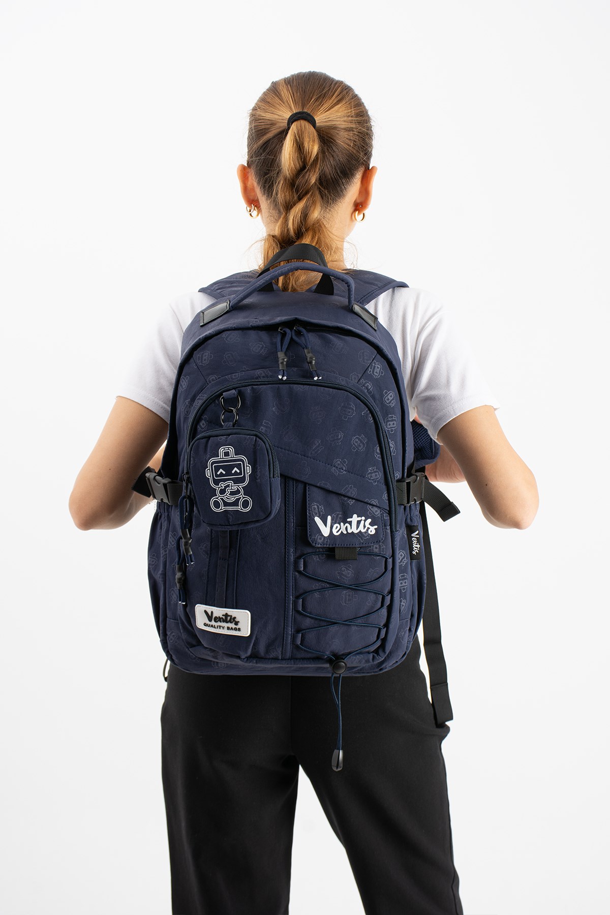 Unisex, Ultra Hafif, Çok Cepli, Sırt Çantası Lacivert Model: (VNT-9B)
