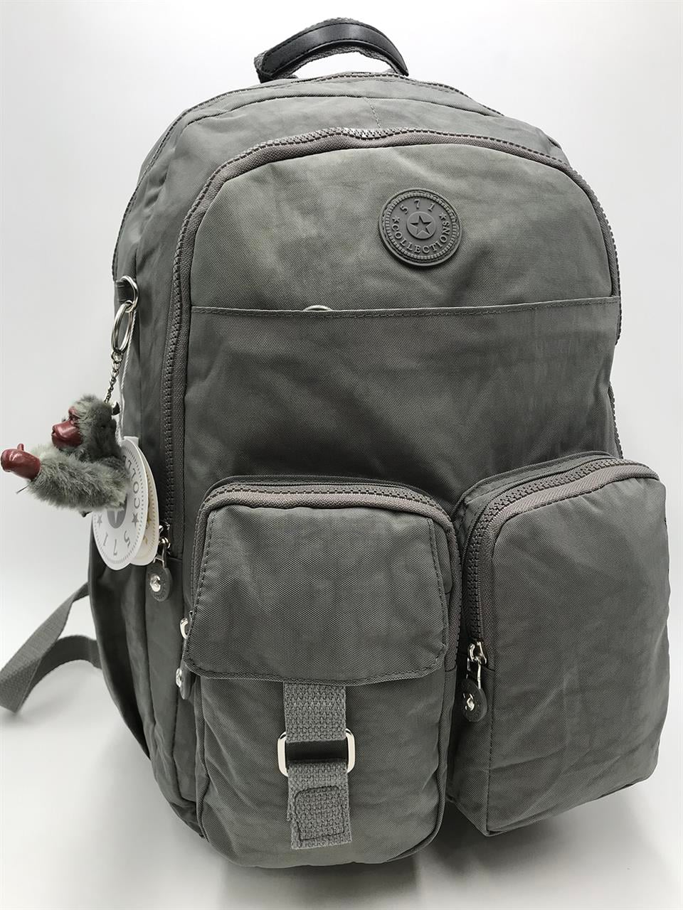 Ultra Hafif Çok Cepli Su Geçirmez Sırt Çantası Unisex Gri (Model: 571-1A)