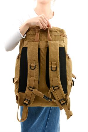 Büyük Boy Ultra Hafif Çok Bölmeli Dağcı Çantası Kum Beji (Cappuccino) (Model: 571-7D) 