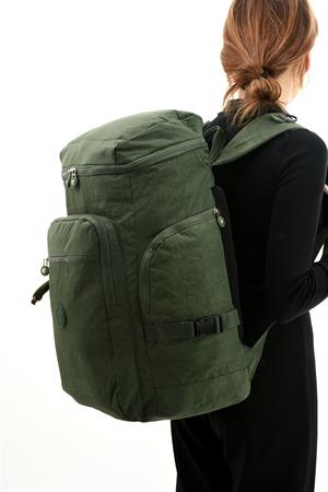Büyük Boy Ultra Hafif Çok Bölmeli Dağcı Çantası Yeşil (Model: 571-7D) 