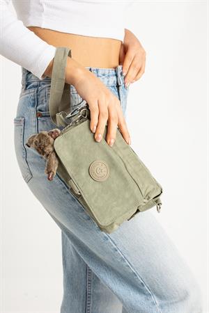 Çapraz Askılı Ultra Hafif Çok Cepli Omuz Çantası Vizon (Model: 571-6J)