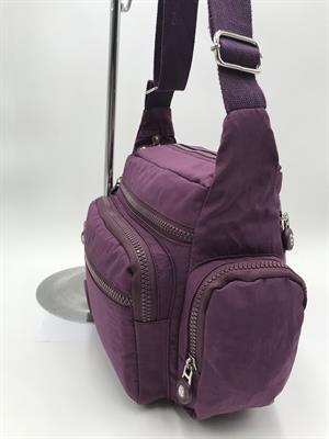 Çapraz Askılı Ultra Hafif Çok Cepli Omuz Çantası Mor (Model: 571-6F)