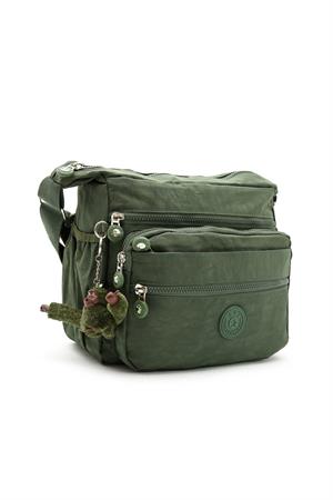 Çapraz Askılı Ultra Hafif Çok Cepli Bayan Omuz Çantası Yeşil (Model: 571-6A) 