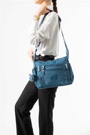 Çapraz Askılı Ultra Hafif Çok Cepli Omuz Çantası Mavi (Model: 571-6L) 