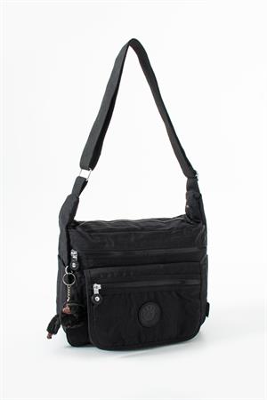 Çapraz Askılı Ultra Hafif Çok Cepli Omuz Çantası Siyah  (Model: 571-6B) 