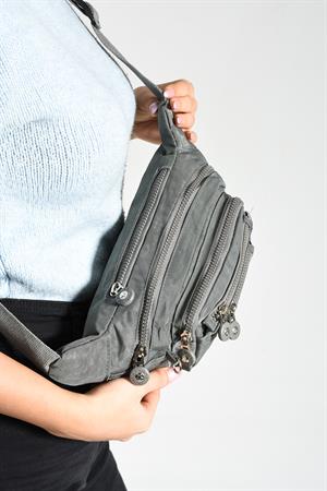 Çok Cepli Bel Çantası Unisex Gri (Model: 571-7F) 