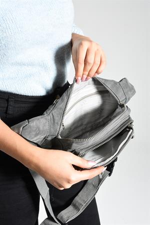 Çok Cepli Bel Çantası Unisex Gri (Model: 571-7F) 