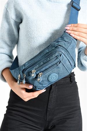 Çok Cepli Bel Çantası Unisex Mavi (Model: 571-7F) 