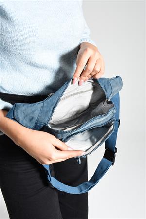 Çok Cepli Bel Çantası Unisex Mavi (Model: 571-7F) 