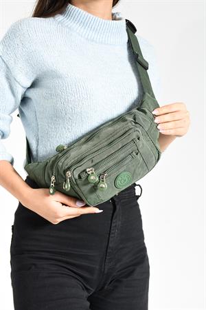 Çok Cepli Bel Çantası Unisex Yeşil (Model: 571-7F) 