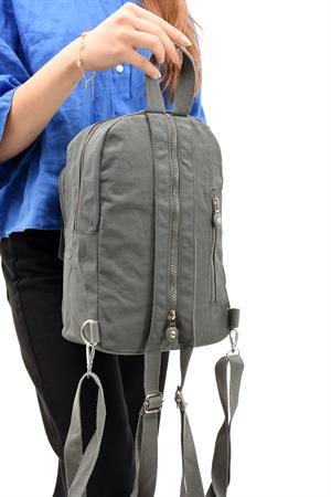 Hem Sırt Hem Göğüs  Spor Genç Kadın Çantası Gri (Model: 571-8D) 