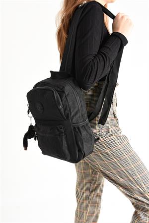 Hem Sırt Hem Göğüs Spor Genç Kadın Çantası Siyah (Model: 571-8C)