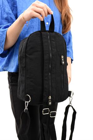Hem Sırt Hem Göğüs  Spor Genç Kadın Çantası Siyah (Model: 571-8D) 