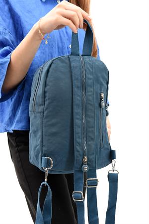 Hem Sırt Hem Göğüs  Spor Genç Kadın Çantası Mavi (Model: 571-8D)