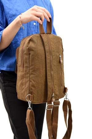 Hem Sırt Hem Göğüs  Spor Genç Kadın Çantası Taba (Model: 571-8D)