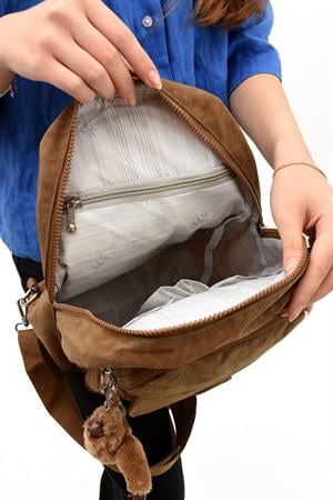 Hem Sırt Hem Göğüs  Spor Genç Kadın Çantası Taba (Model: 571-8D)