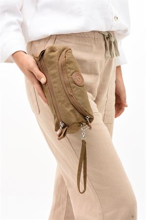 İki Bölmeli Kalemlik (Yıkanabilir ve Su Geçirmez, Makyaj Çantası ) Taba (Model: 571-15J)