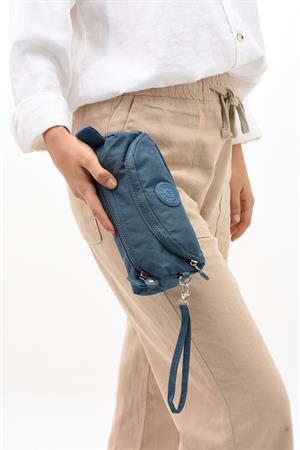 İki Bölmeli Kalemlik (Yıkanabilir ve Su Geçirmez, Makyaj Çantası ) Mavi (Model: 571-15J)