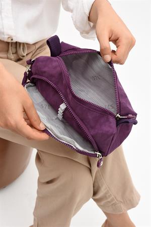 İki Bölmeli Kalemlik (Yıkanabilir ve Su Geçirmez, Makyaj Çantası ) Mor (Model: 571-15J)