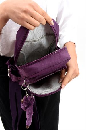İki Bölmeli Unisex Göğüs (Bodybag) Çantası Mor (Model: 571-8B) 