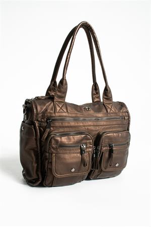 Suni Deri Omuz Çantası Bronz (Model: 571-13-10P) 