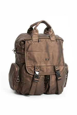 Suni Deri Omuz Çantası Bronz (Model: 571-13-10H) 