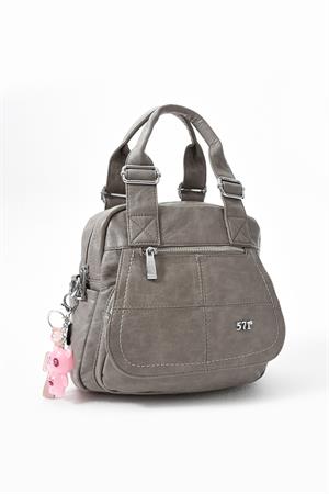 İki Fonksiyonlu Suni Deri Omuz, El Çantası Gri (Model: 571-13-17L) 