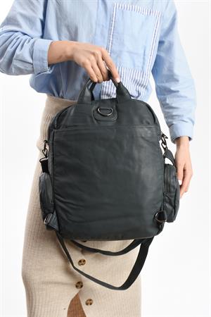 Suni Deri Omuz Çantası Mavi (Model: 571-13-10H) 