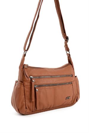 Suni Deri Omuz Çantası Taba (Model: 571-13-10M) 