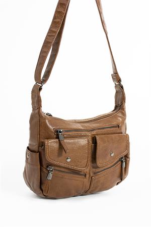 Suni Deri Omuz Çantası Taba (Model: 571-13-13J) 