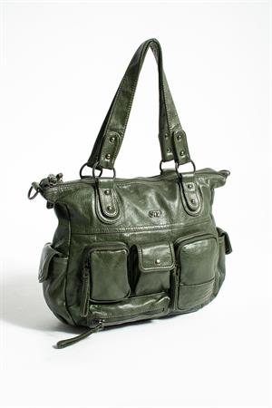 Suni Deri Omuz Çantası Yeşil (Model: 571-13-13L) 