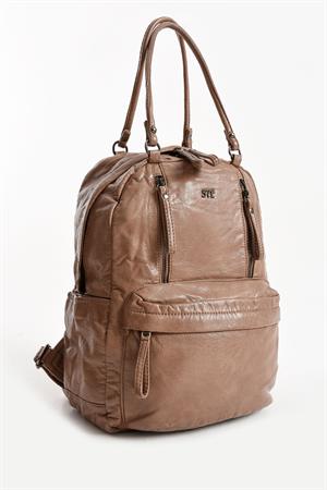 Suni Deri Sırt Çantası Bronz (Model: 571-11-12J)