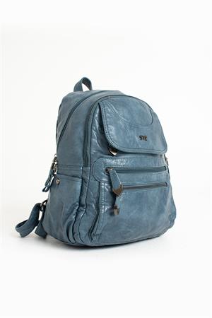 Suni Deri Sırt Çantası Mavi (Model: 571-11-12G)