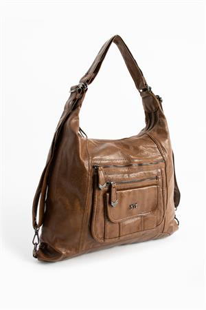 Suni Deri Sırt Çantası Taba (Model: 571-13-13M)