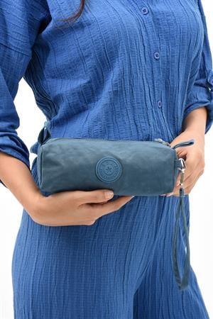 Tek Bölmeli Kalemlik (Yıkanabilir ve Su Geçirmez, makyaj çantası ) Mavi (Model: 571-15H)