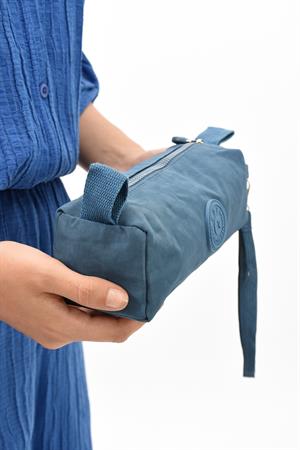 Tek Bölmeli Kalemlik (Yıkanabilir ve Su Geçirmez, makyaj çantası ) Mavi (Model: 571-15H)